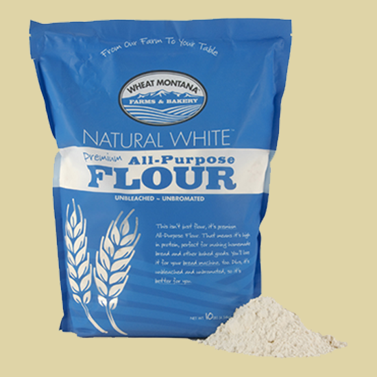 Natural White Wheat Flour - Wheat Montana (10 Pound Bag) - Click Image to Close